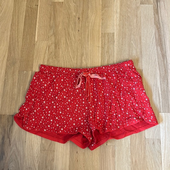 🆕 LOFT Sleep Red and White Star Pattern Pajama Shorts Women’s Size Small - Picture 11 of 11